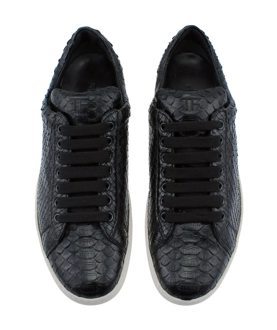 TOM FORD Python Leather Low Top Trainers Shoes W1194T-PIB