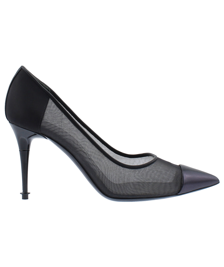 TOM FORD Pointed Mesh Leather Pumps W2227L-NTM