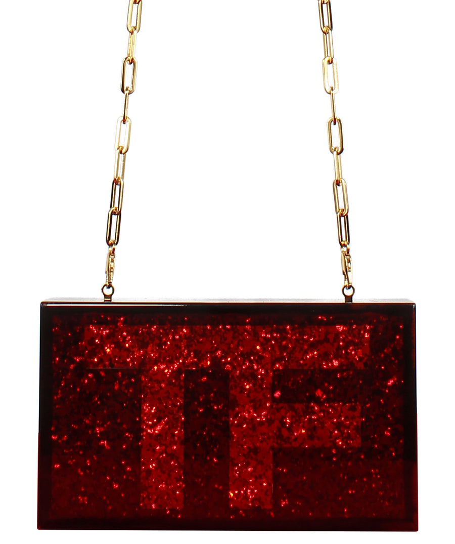 TOM FORD Glitter Plexi Glass Clutch Bag