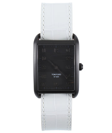 TOM FORD  001 Rectangular Watch TFS002 Alligator Strap TFT001-006/TFS002-017-04