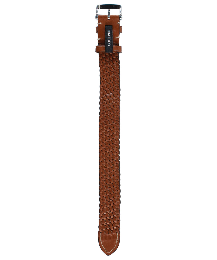 TOM FORD TFS001 Braided Calf Leather Watch Strap TFS001 005 02 Ocean Drive