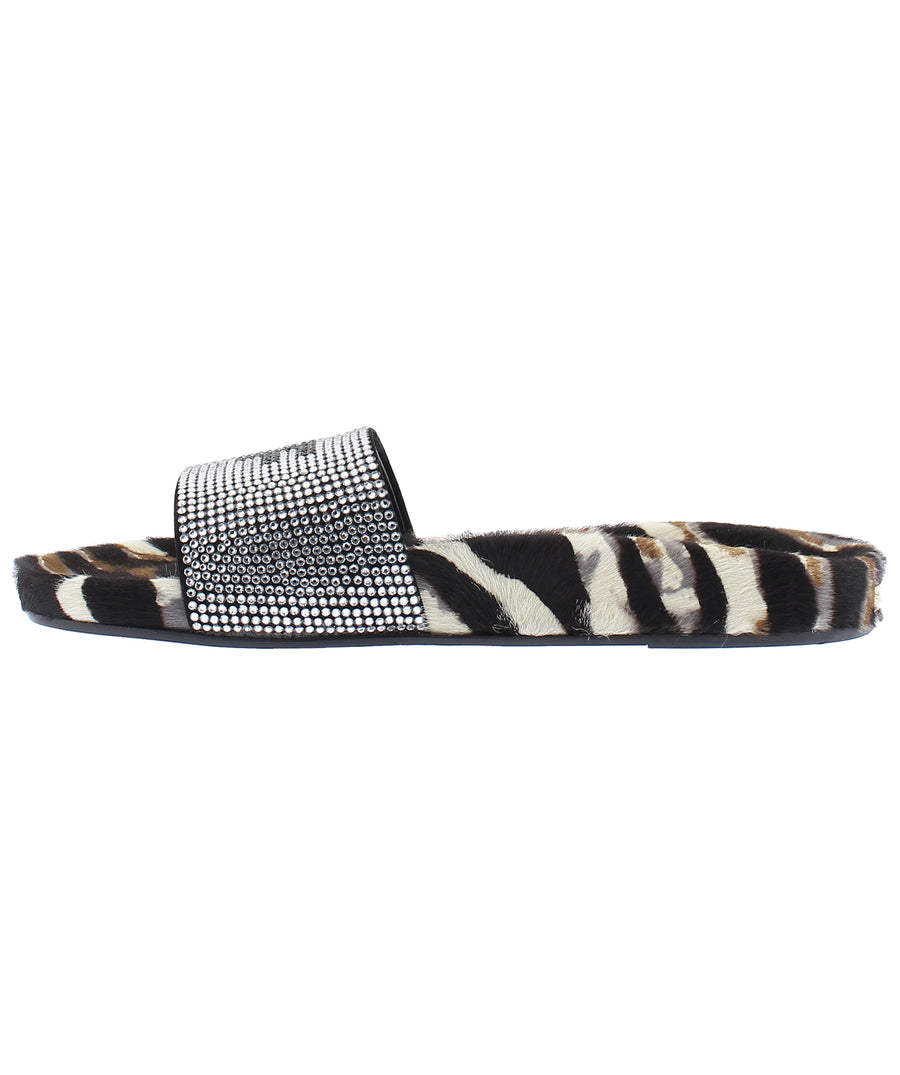 TOM FORD Crystal Embellished Fur Slides W2324T-CZH