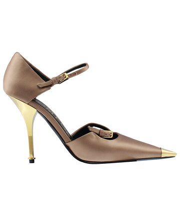 TOM FORD Double Strap Mary Jane Satin Pumps W2445T-STA