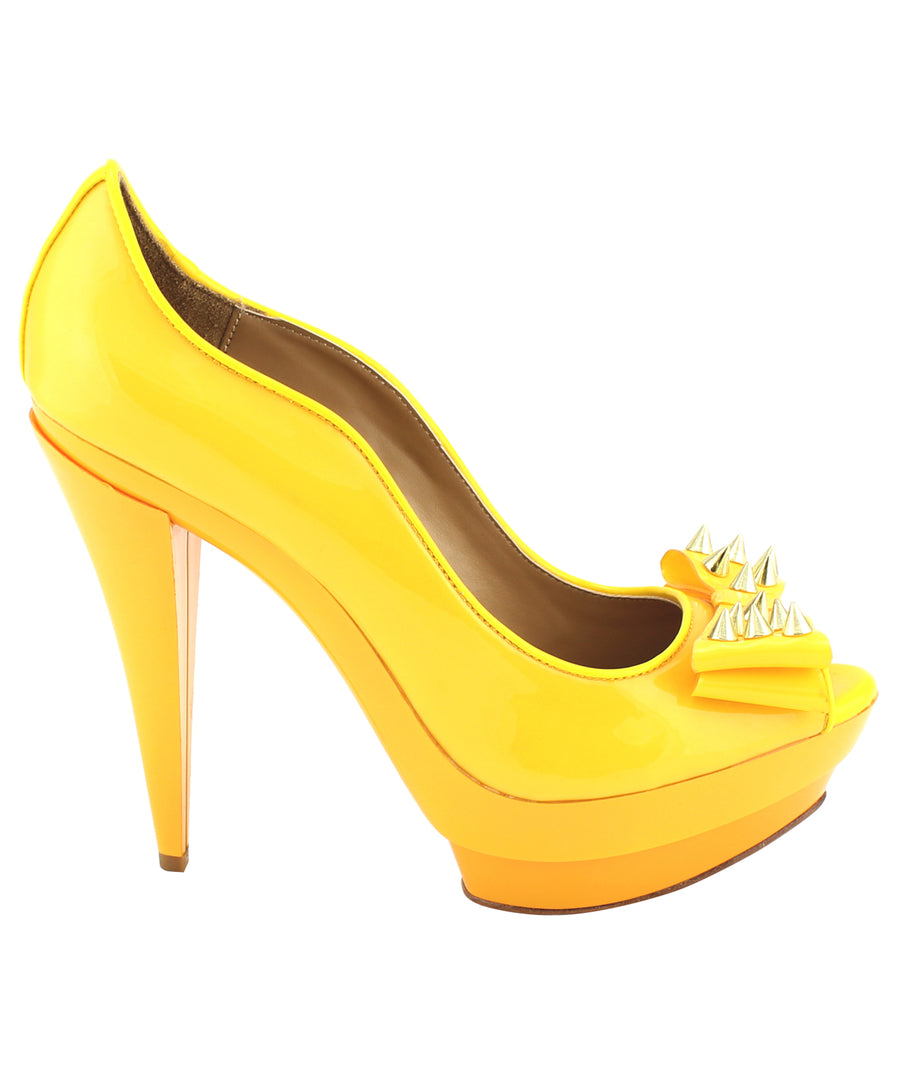 ALEJANDRA G  Lauren Spiked Bow Jelly Platforms LAUREN