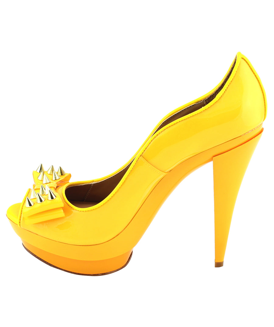 ALEJANDRA G  Lauren Spiked Bow Jelly Platforms LAUREN