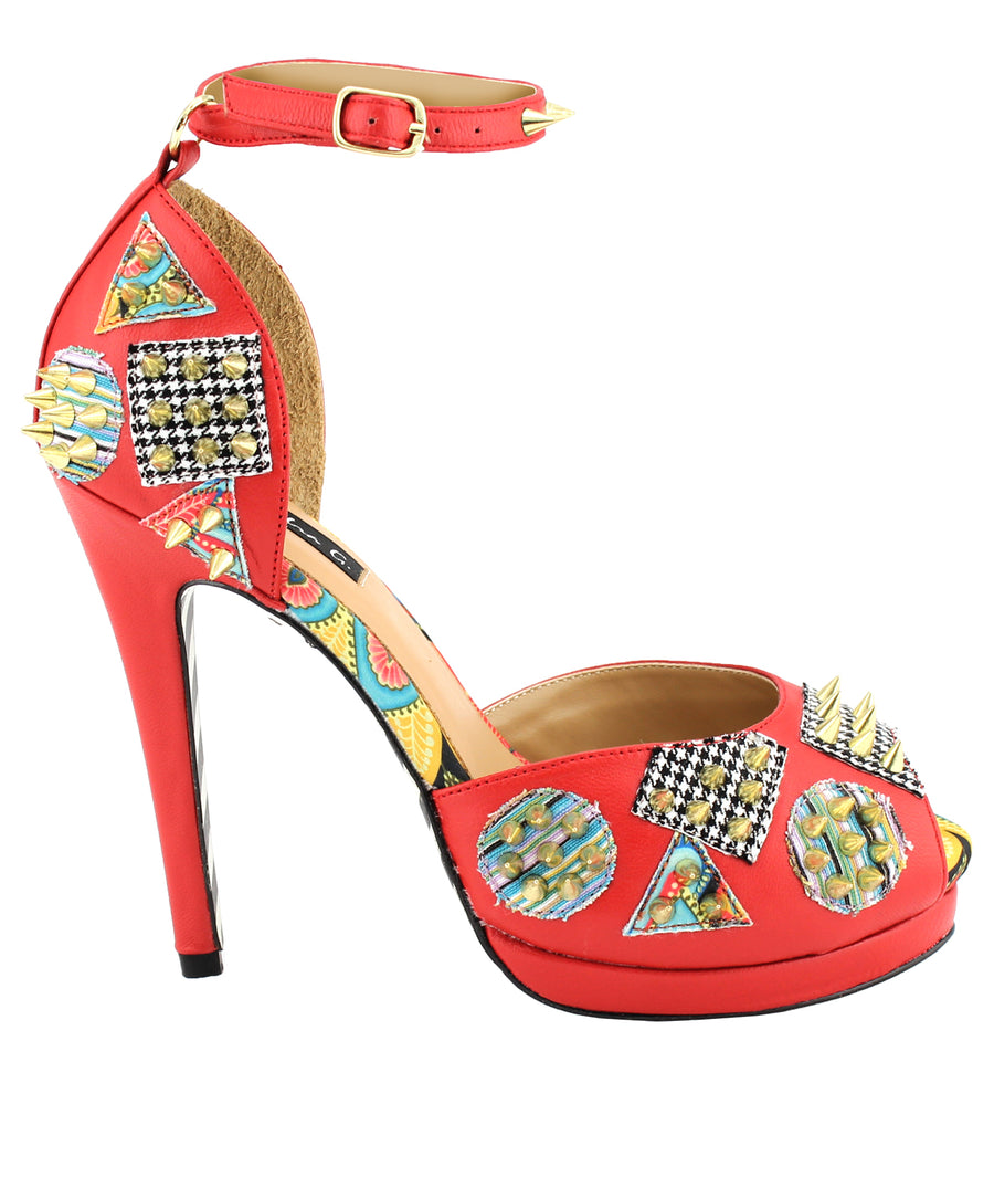 ALEJANDRA G  Ventura Spiked Patchwork Platforms VENTURA