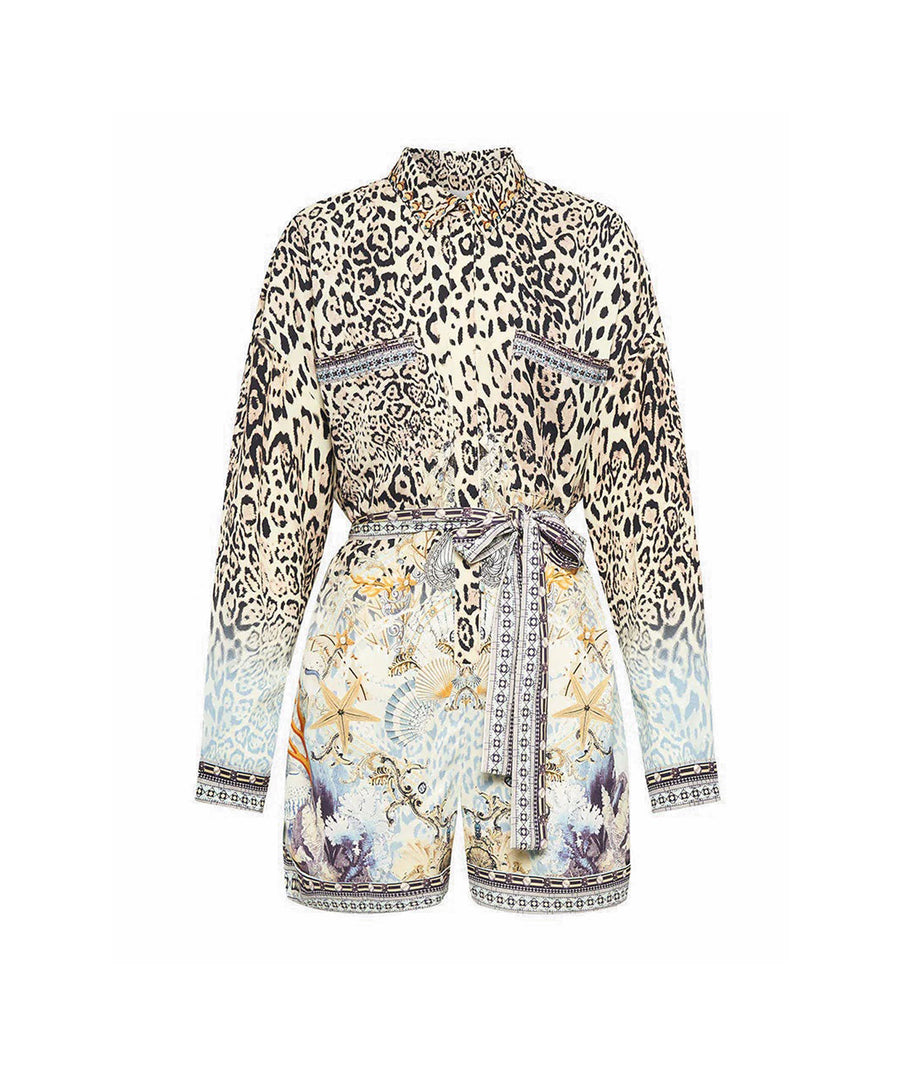 CAMILLA  Seahorse Sonnet Long Sleeve Boiler Playsuit 17695