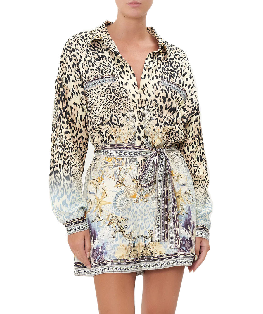 CAMILLA  Seahorse Sonnet Long Sleeve Boiler Playsuit 17695