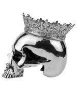 KING BABY  High Polished Alloy Crowned Skull Candle Holder A24-9002