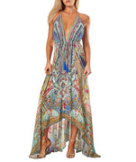LA MODA  Queens Garden High-Low Handkerchief Dress 23003 MXD