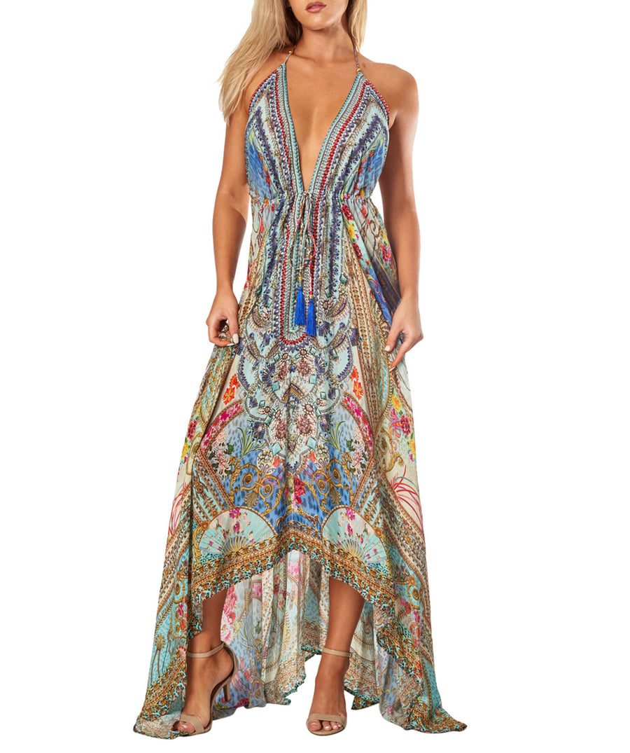 LA MODA  Queens Garden High-Low Handkerchief Dress 23003 MXD