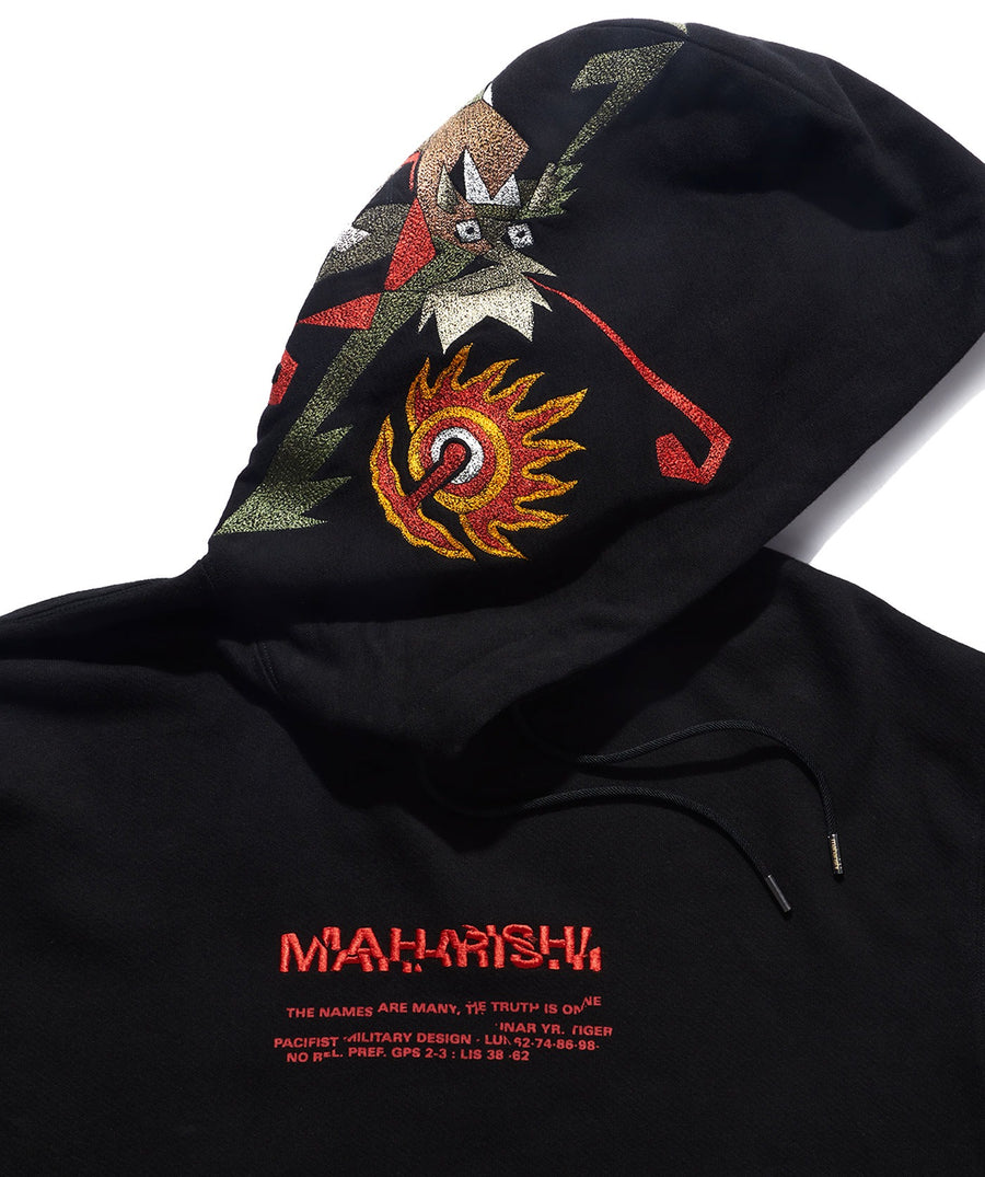 MAHARISHI  Cubist Dragon Hooded Sweat 350MH4019