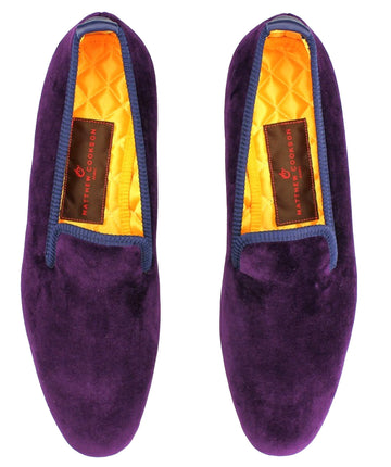 MATTHEW COOKSON  Classic Velvet Slippers 120MTWPLN