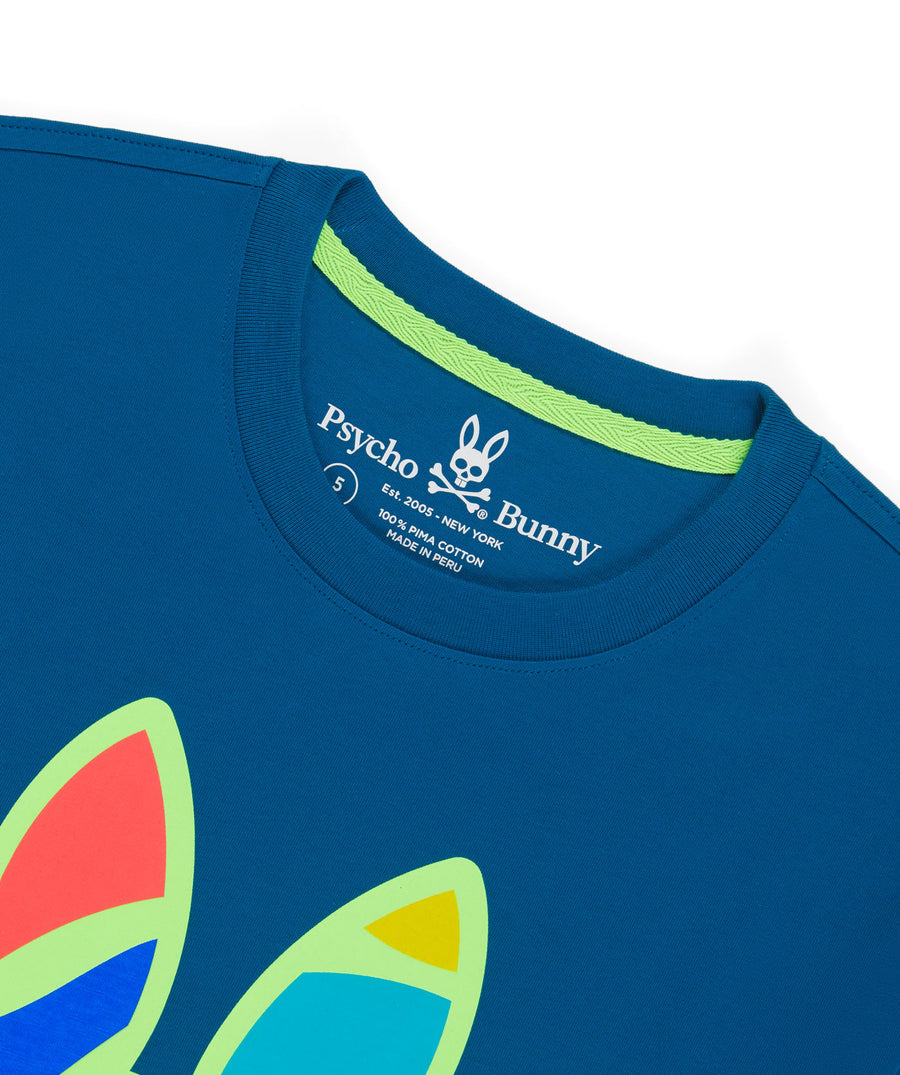 PSYCHO BUNNY  Hilsboro Multi Color Bunny T-Shirt B6U112W1PC