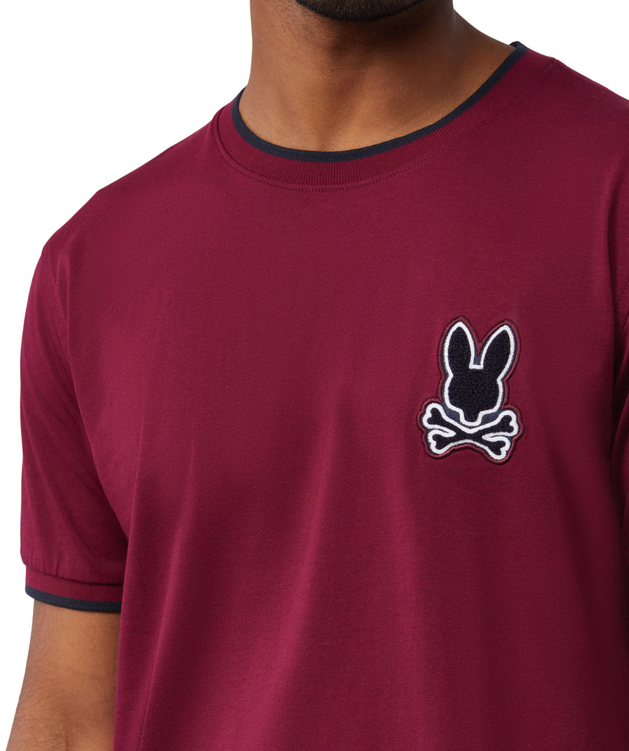 PSYCHO BUNNY  Chenille Patch T-Shirt B6U897U1PC