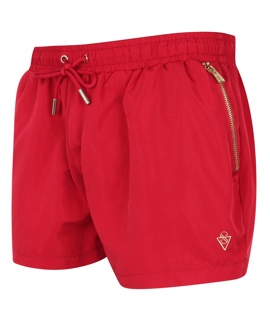 SINK  Signature Bermuda Red Swim Short SINKM10003/SINKS10002