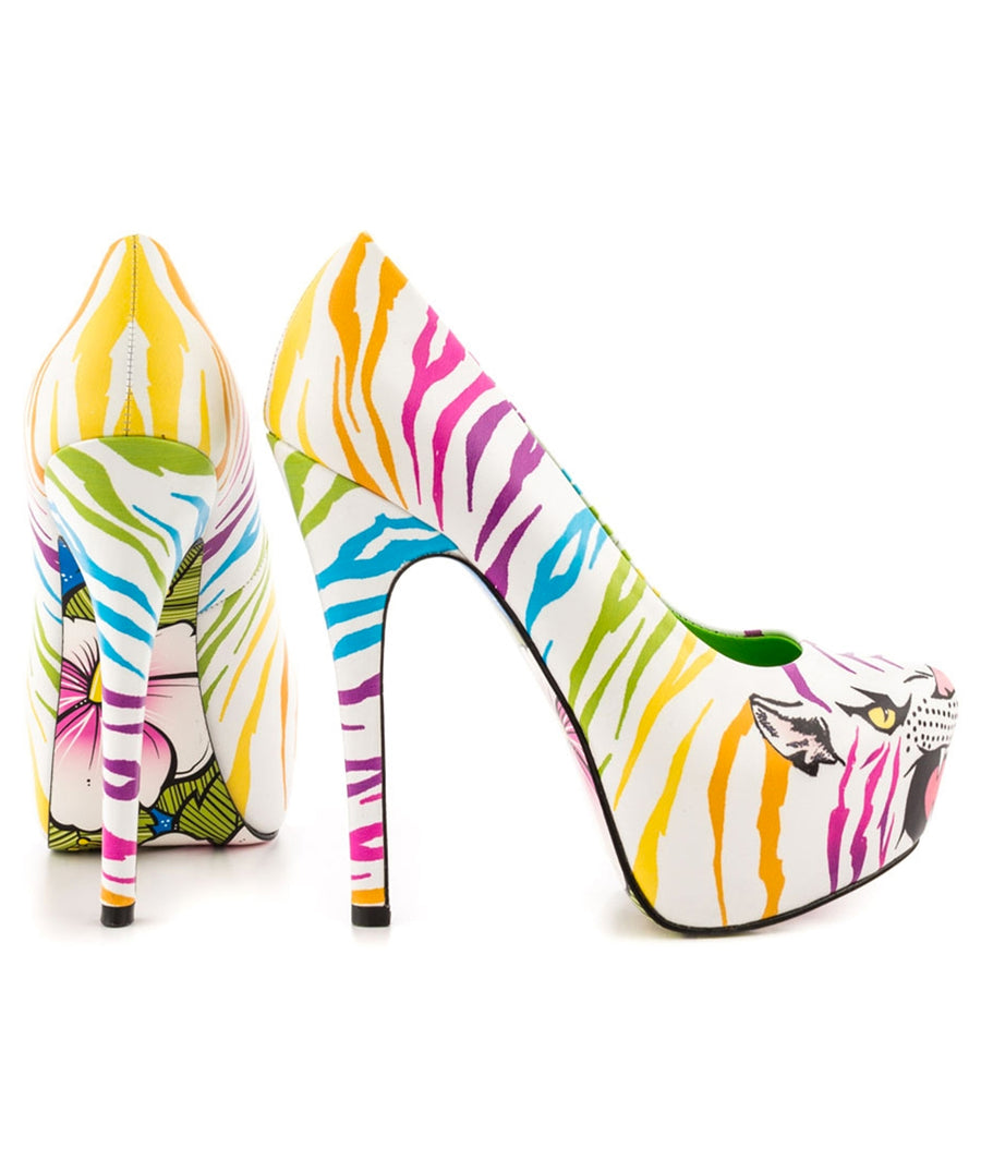 TAYLOR SAYS  Clara Rainbow Leather Platforms 100TLRCLARA