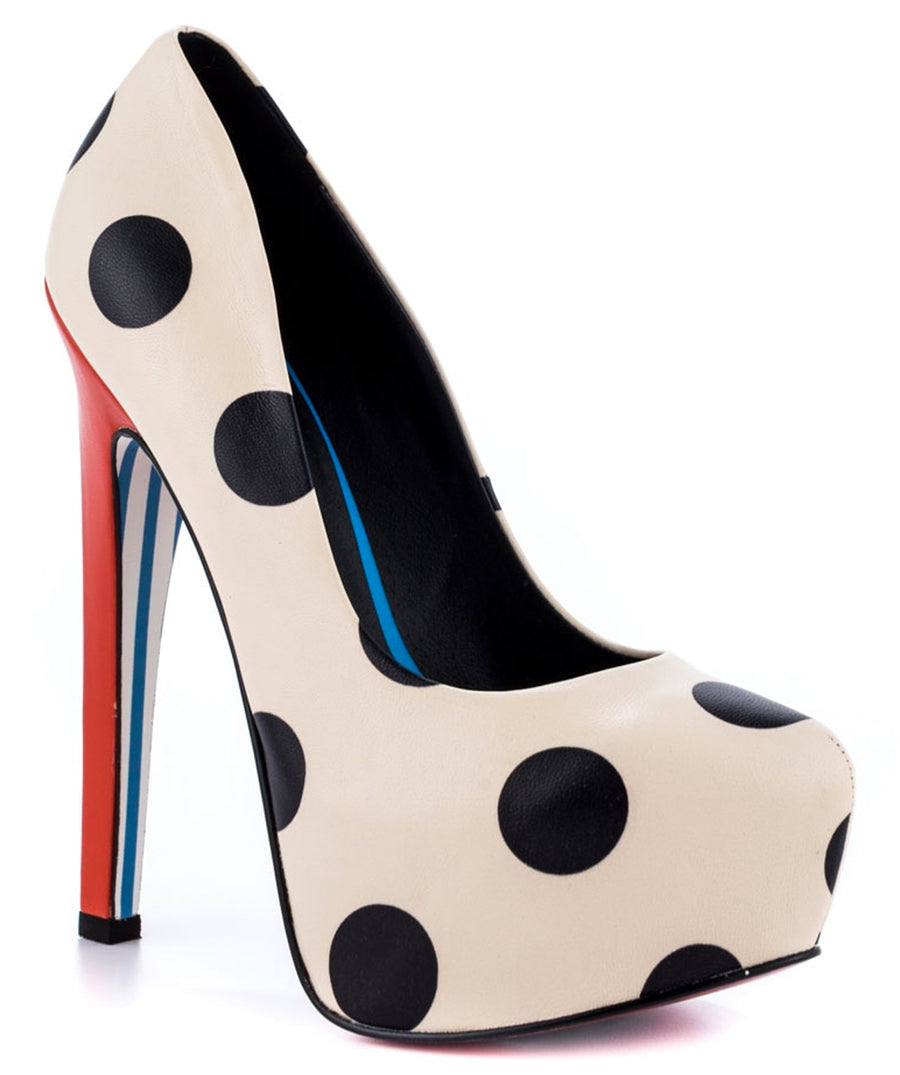 TAYLOR SAYS  Dottie Polka Dot Leather Platforms 100TLRDOTTIE