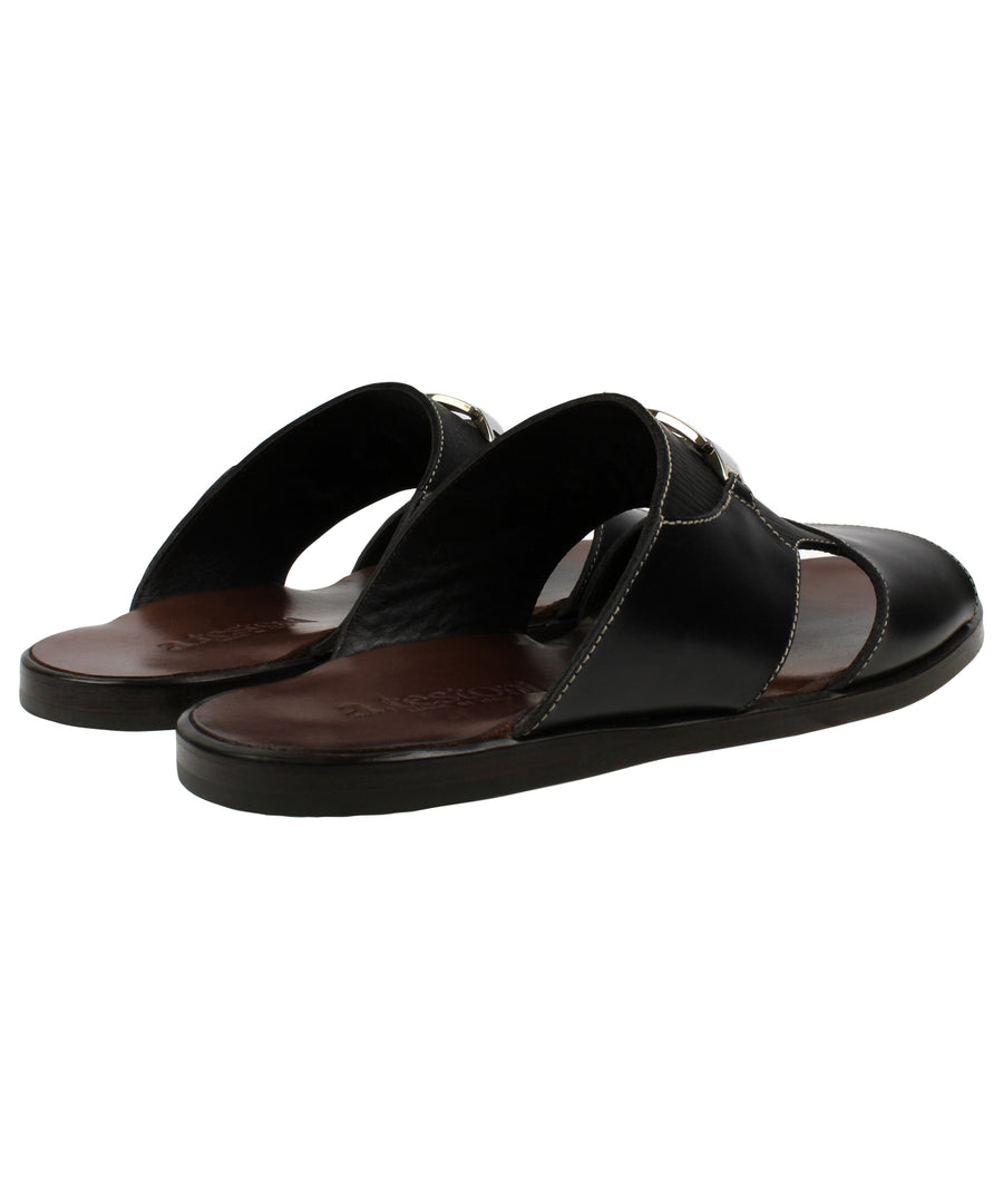 A. TESTONI  Classic Calf and Printed Lama Leather Sandals 125AT10W1506